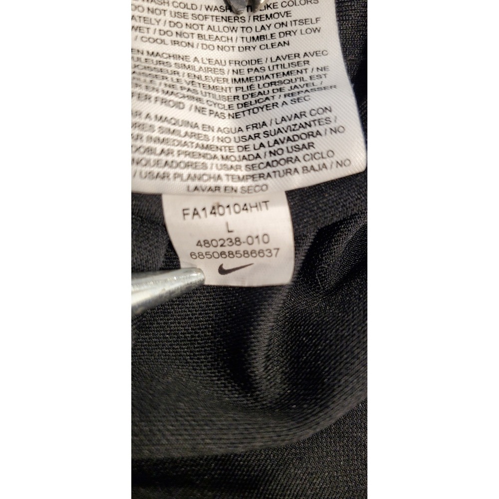 Nike Mens Athletic Training Pants Black Grey Stripe Pockets 480238-010 Large - Picture 4 of 7